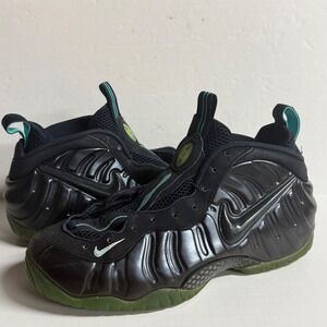 Nike Air Foamposite One Black Green Basketball Shoes Men's Size 11 314996 001
